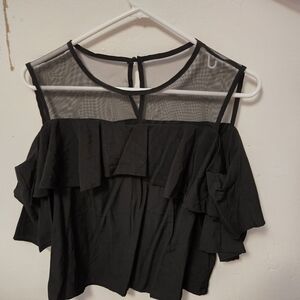 Black Off-Shoulder Women's Top